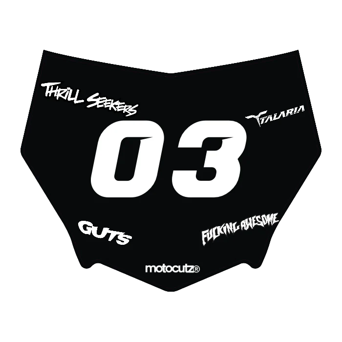 CUSTOM MOTOCUTZ FRONT PLATE DECAL