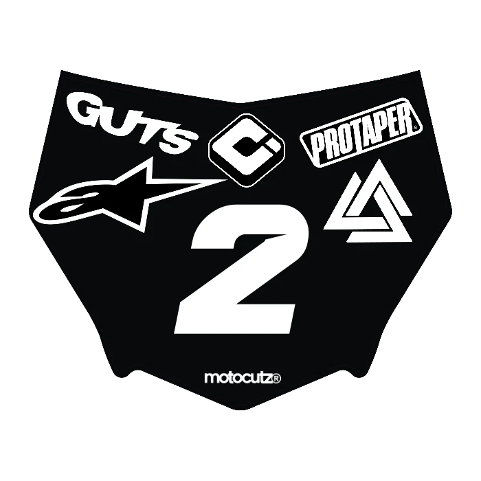 CUSTOM MOTOCUTZ FRONT PLATE DECAL