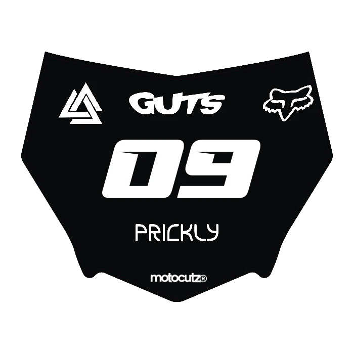 CUSTOM MOTOCUTZ FRONT PLATE DECAL