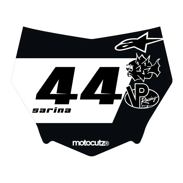 CUSTOM MOTOCUTZ FRONT PLATE DECAL
