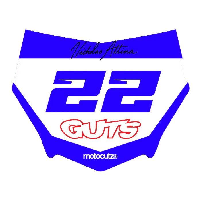 CUSTOM MOTOCUTZ FRONT PLATE DECAL