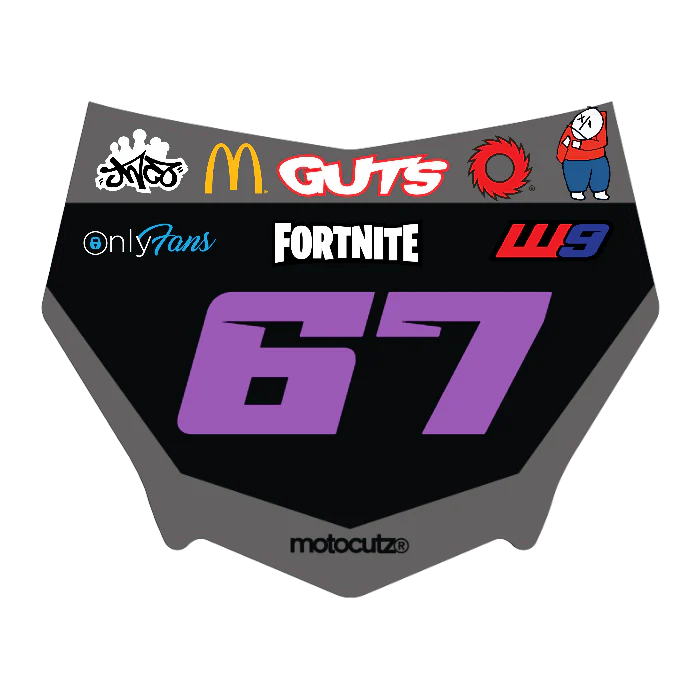 CUSTOM MOTOCUTZ FRONT PLATE DECAL