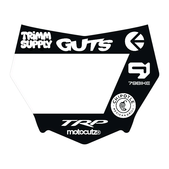 CUSTOM MOTOCUTZ FRONT PLATE DECAL