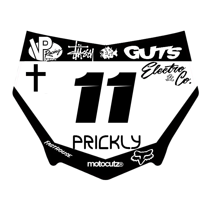 CUSTOM MOTOCUTZ FRONT PLATE DECAL