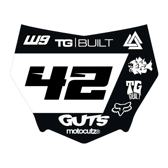 CUSTOM MOTOCUTZ FRONT PLATE DECAL