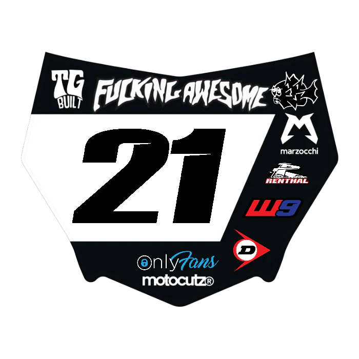 CUSTOM MOTOCUTZ FRONT PLATE DECAL