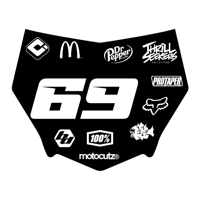 CUSTOM MOTOCUTZ FRONT PLATE DECAL