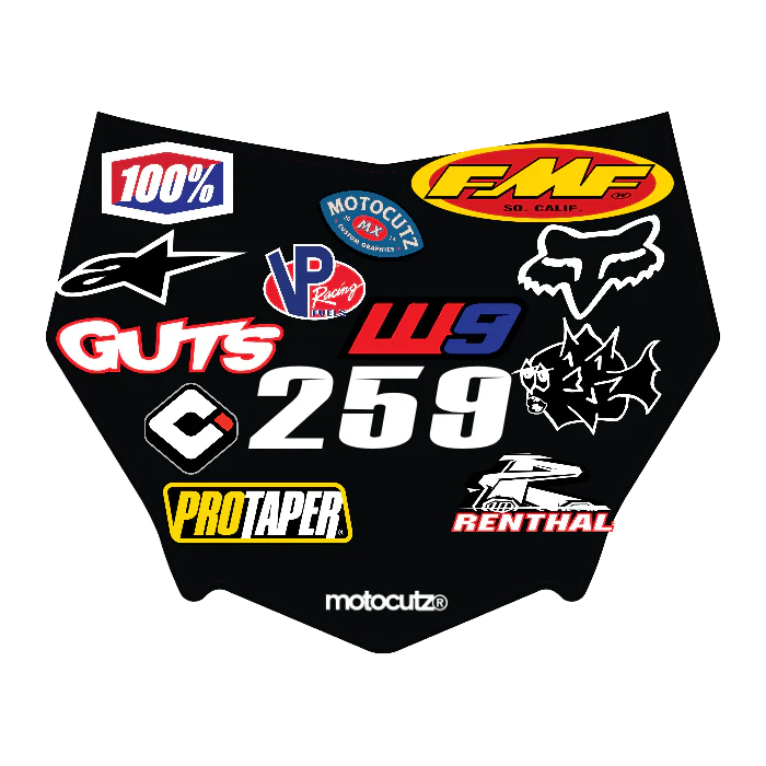 CUSTOM MOTOCUTZ FRONT PLATE DECAL