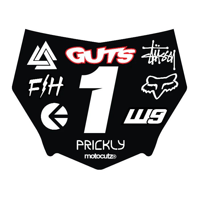 CUSTOM MOTOCUTZ FRONT PLATE DECAL