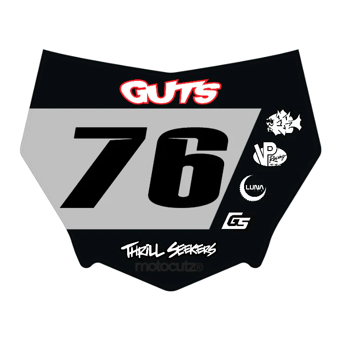 CUSTOM MOTOCUTZ FRONT PLATE DECAL