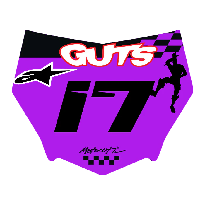 CUSTOM MOTOCUTZ FRONT PLATE DECAL