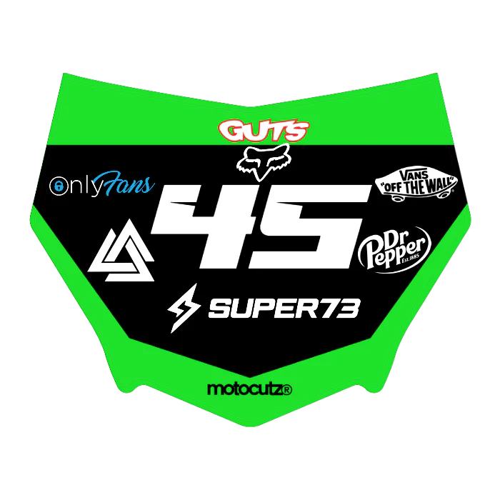 CUSTOM MOTOCUTZ FRONT PLATE DECAL