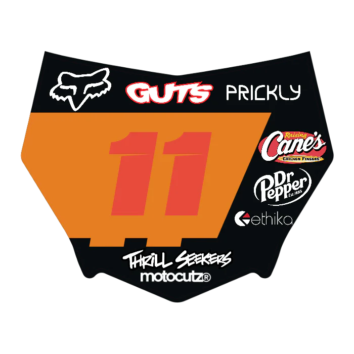 CUSTOM MOTOCUTZ FRONT PLATE DECAL
