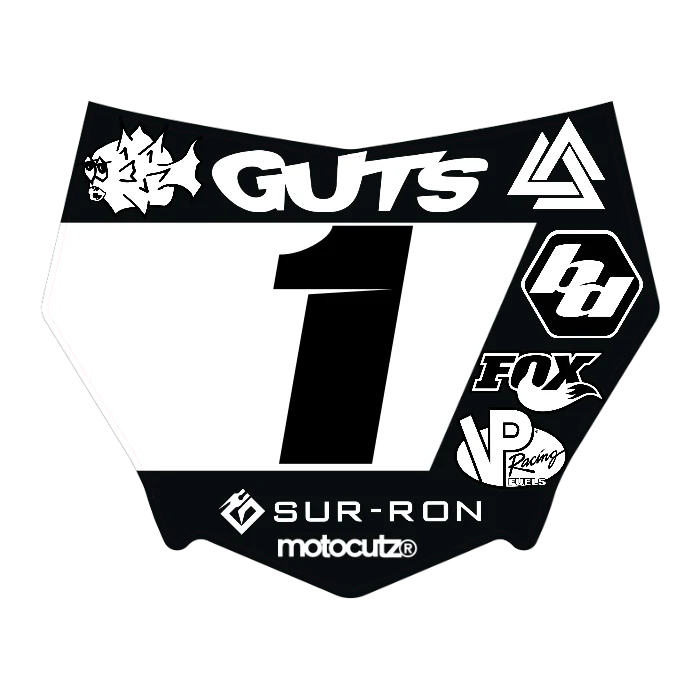 CUSTOM MOTOCUTZ FRONT PLATE DECAL