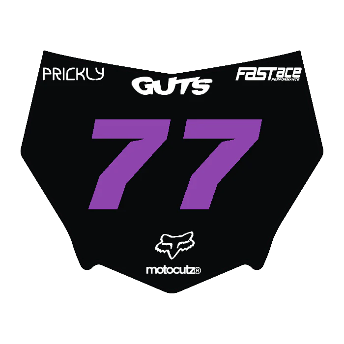 CUSTOM MOTOCUTZ FRONT PLATE DECAL