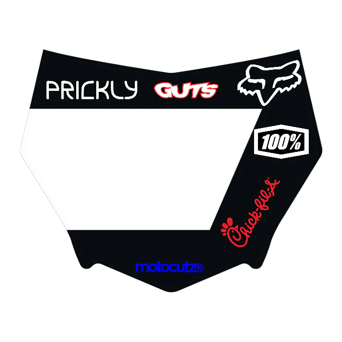 CUSTOM MOTOCUTZ FRONT PLATE DECAL