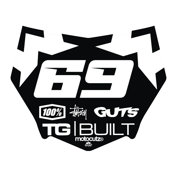 CUSTOM MOTOCUTZ FRONT PLATE DECAL