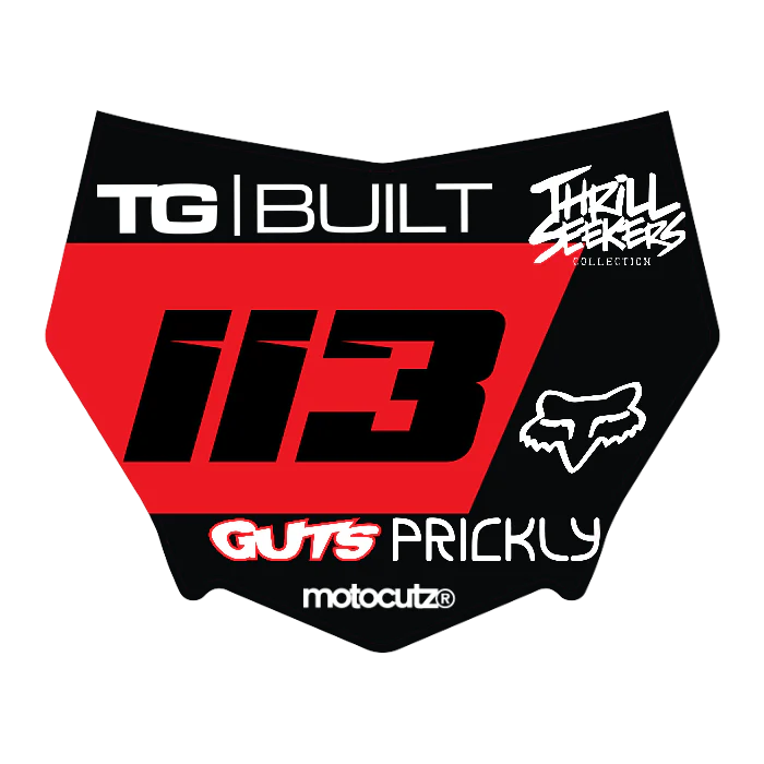 CUSTOM MOTOCUTZ FRONT PLATE DECAL