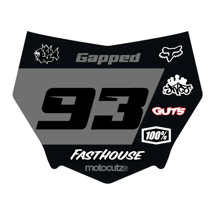 CUSTOM MOTOCUTZ FRONT PLATE DECAL