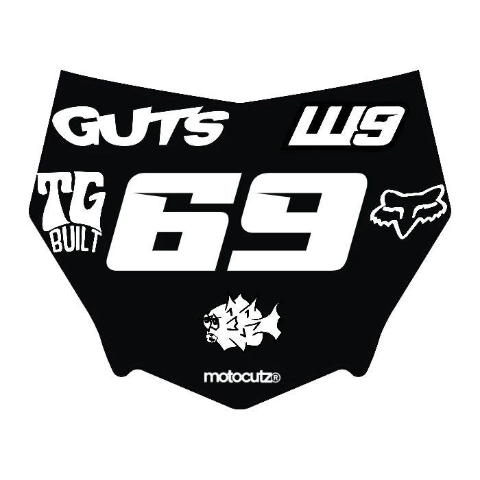 CUSTOM MOTOCUTZ FRONT PLATE DECAL