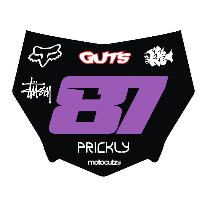 CUSTOM MOTOCUTZ FRONT PLATE DECAL