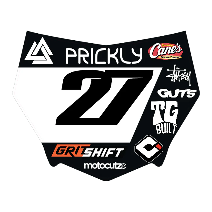 CUSTOM MOTOCUTZ FRONT PLATE DECAL