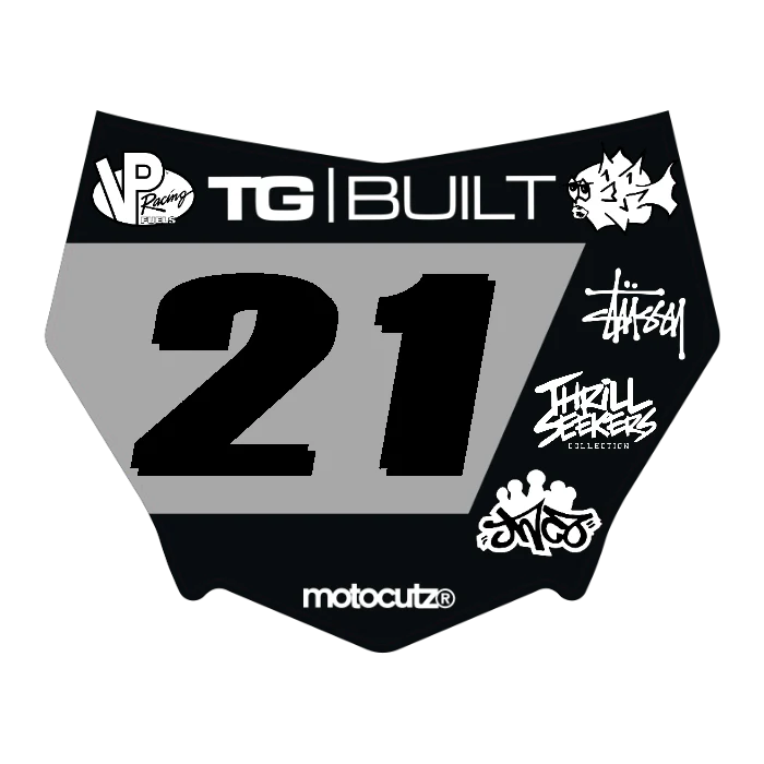 CUSTOM MOTOCUTZ FRONT PLATE DECAL