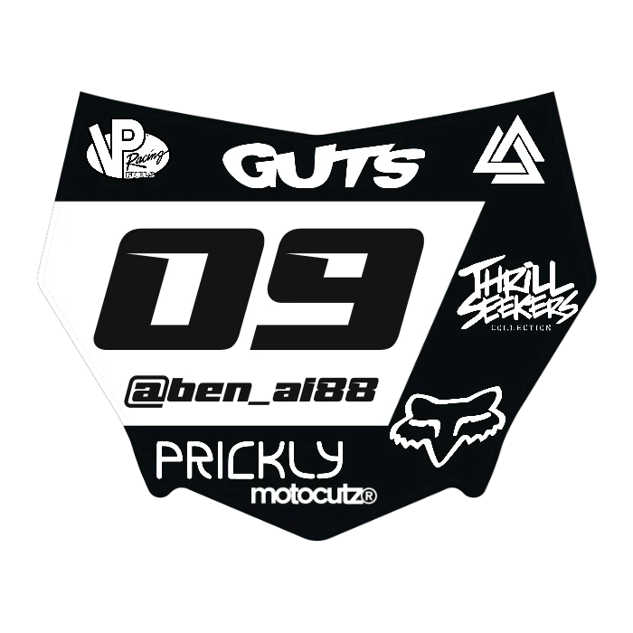 CUSTOM MOTOCUTZ FRONT PLATE DECAL