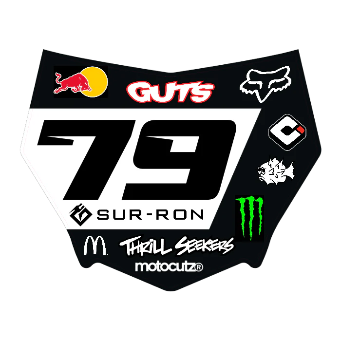 CUSTOM MOTOCUTZ FRONT PLATE DECAL