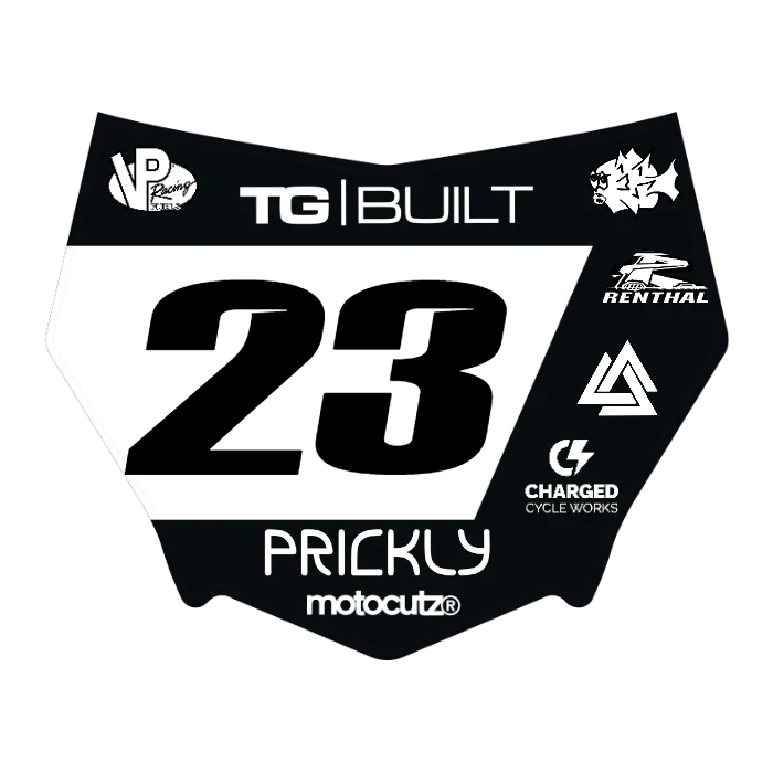 CUSTOM MOTOCUTZ FRONT PLATE DECAL