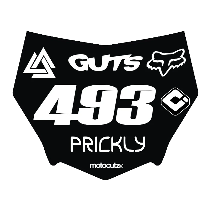 CUSTOM MOTOCUTZ FRONT PLATE DECAL