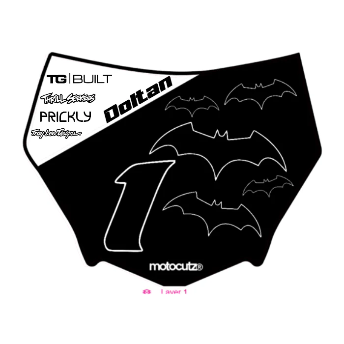 CUSTOM MOTOCUTZ FRONT PLATE DECAL