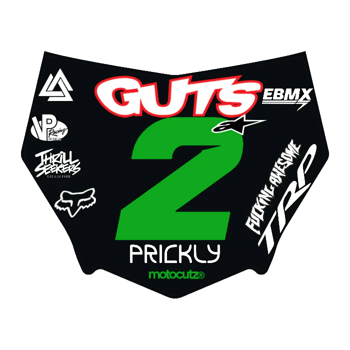 CUSTOM MOTOCUTZ FRONT PLATE DECAL