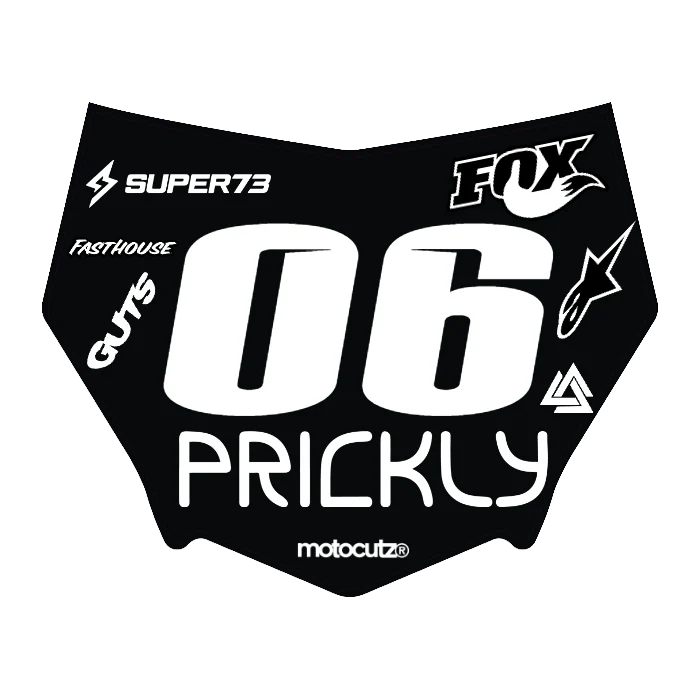CUSTOM MOTOCUTZ FRONT PLATE DECAL