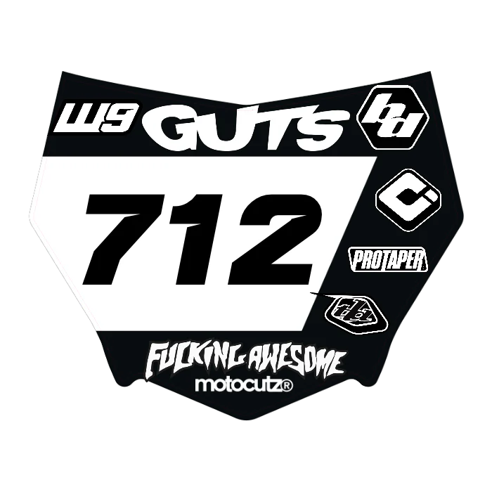 CUSTOM MOTOCUTZ FRONT PLATE DECAL