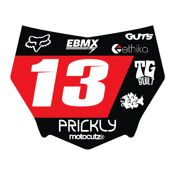 CUSTOM MOTOCUTZ FRONT PLATE DECAL