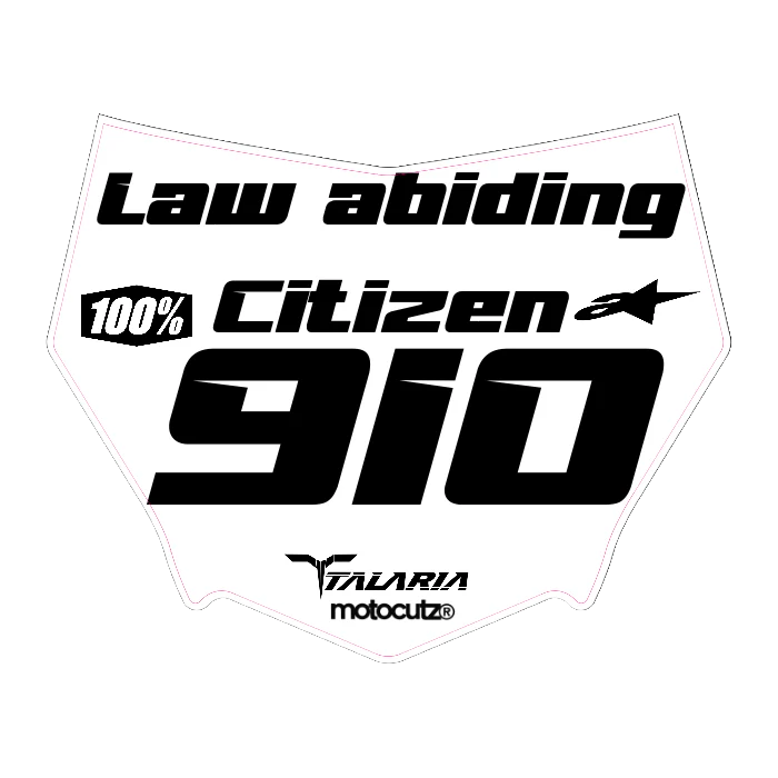 CUSTOM MOTOCUTZ FRONT PLATE DECAL