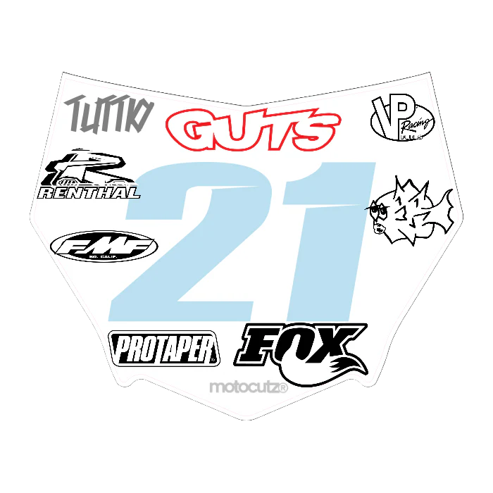 CUSTOM MOTOCUTZ FRONT PLATE DECAL