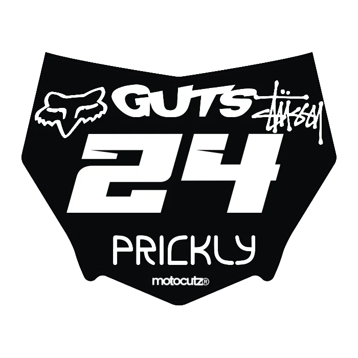 CUSTOM MOTOCUTZ FRONT PLATE DECAL