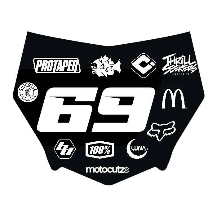 CUSTOM MOTOCUTZ FRONT PLATE DECAL
