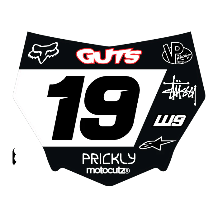 CUSTOM MOTOCUTZ FRONT PLATE DECAL