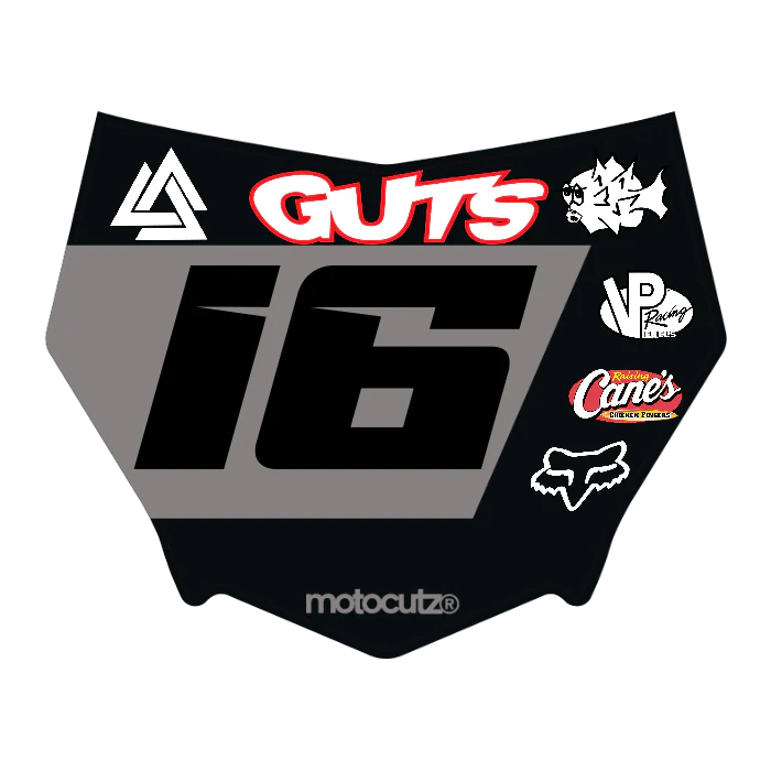 CUSTOM MOTOCUTZ FRONT PLATE DECAL