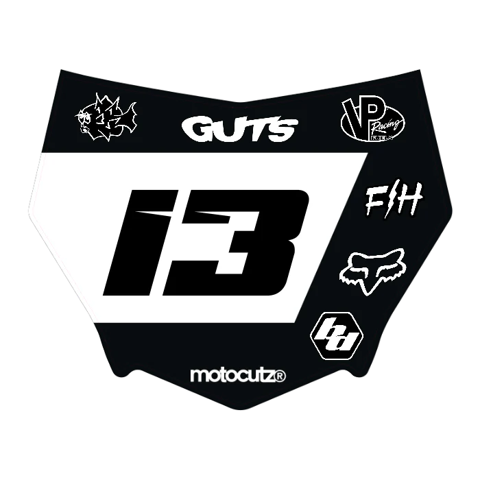 CUSTOM MOTOCUTZ FRONT PLATE DECAL