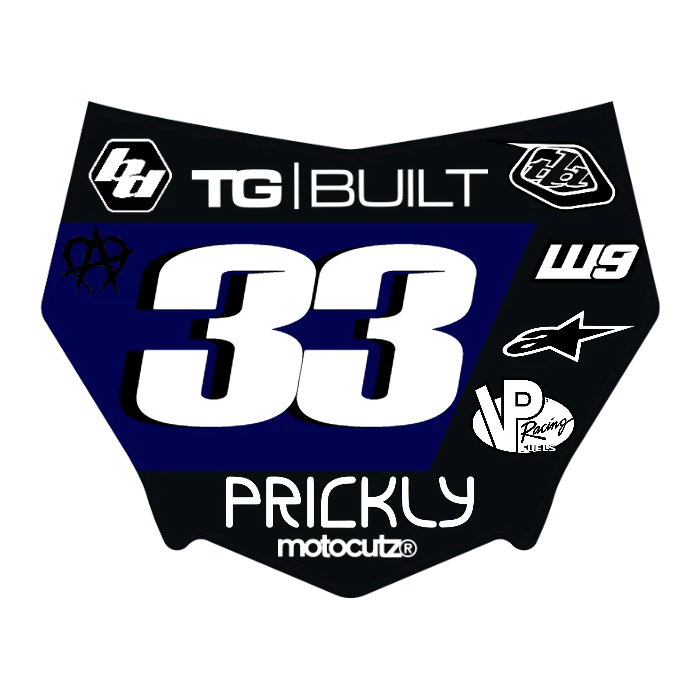 CUSTOM MOTOCUTZ FRONT PLATE DECAL