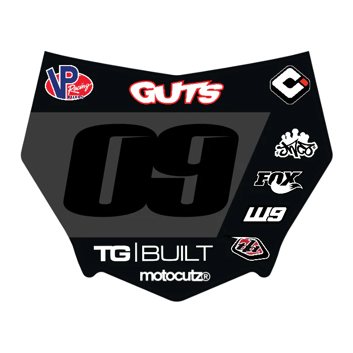 CUSTOM MOTOCUTZ FRONT PLATE DECAL