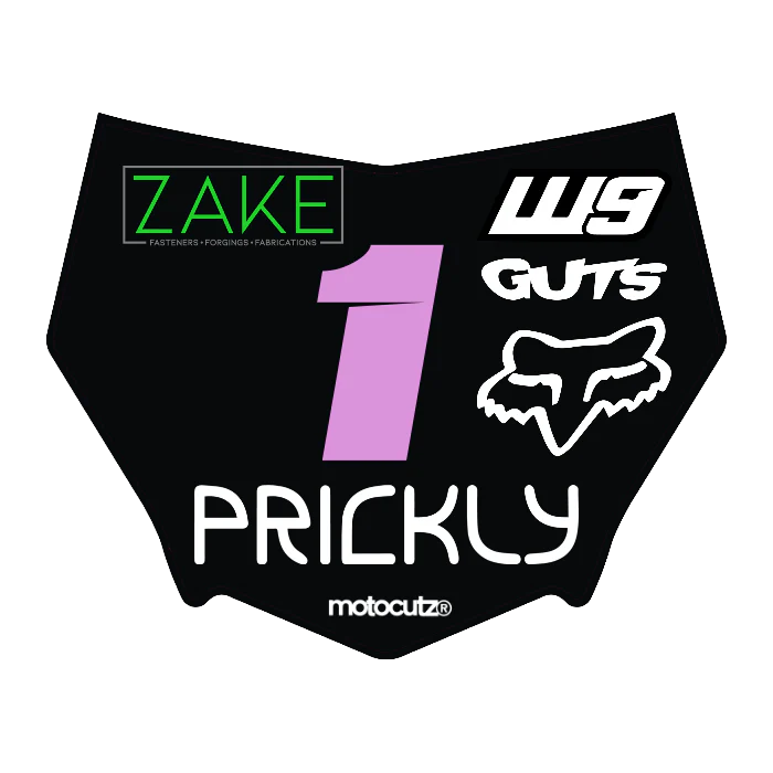 CUSTOM MOTOCUTZ FRONT PLATE DECAL