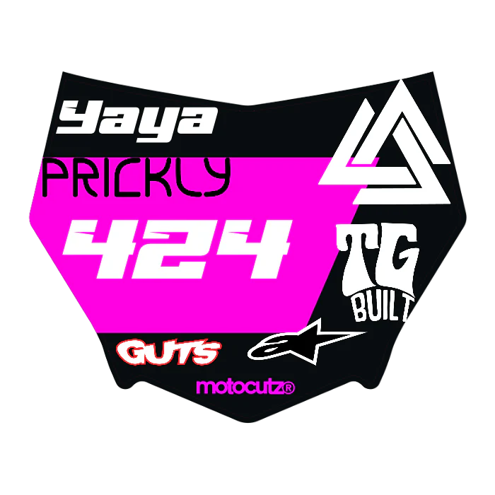 CUSTOM MOTOCUTZ FRONT PLATE DECAL