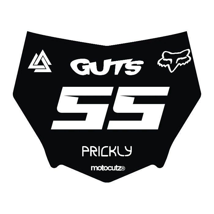 CUSTOM MOTOCUTZ FRONT PLATE DECAL