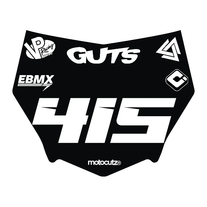 CUSTOM MOTOCUTZ FRONT PLATE DECAL