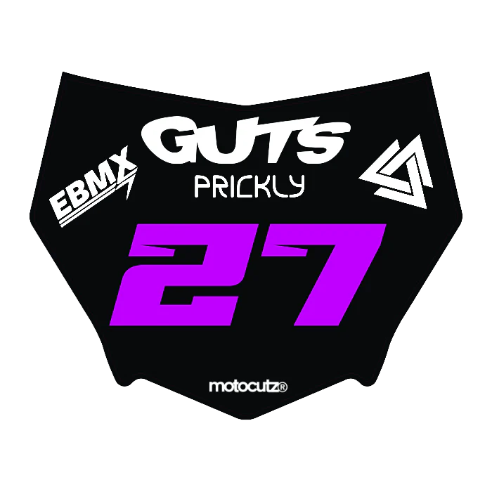 CUSTOM MOTOCUTZ FRONT PLATE DECAL